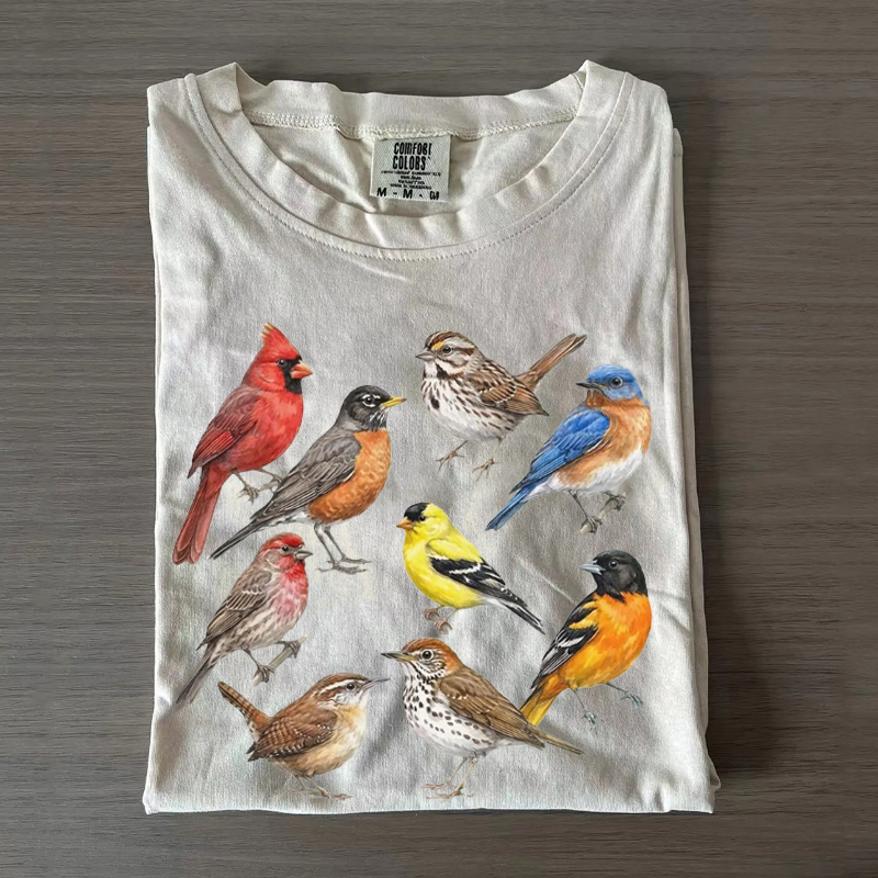 Songbirds Of North America Field Guide Bird Lover T-Shirt