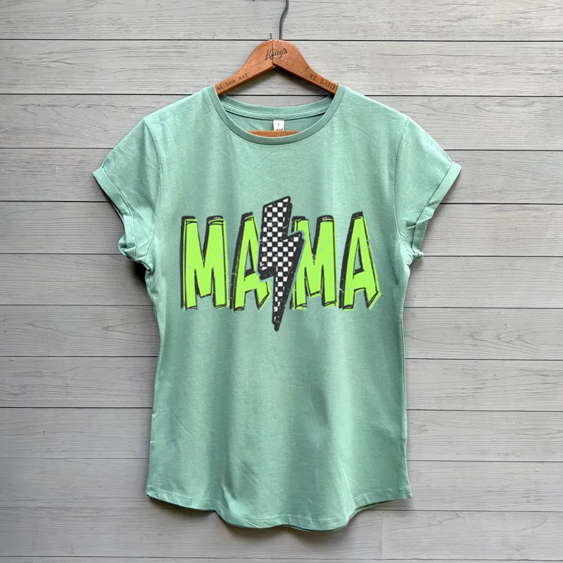 Retro Neon Mama Mothers Day Gift T-Shirt