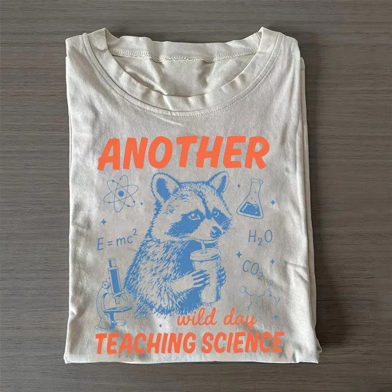  Funny Science Teacher Raccoon T-Shirt