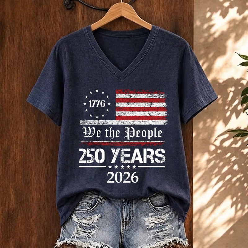 USA 250th Anniversary V-neck T-Shirt