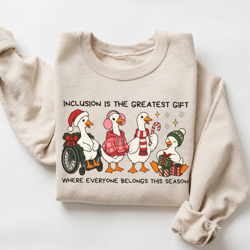 Inclusion Is The Greatest Gift Sped Teacher Christmas Sweatshirt