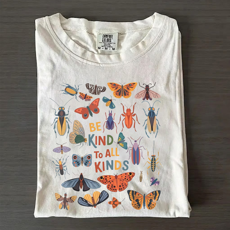 Be Kind to All Kinds Insect Bug Butterfly T-Shirt