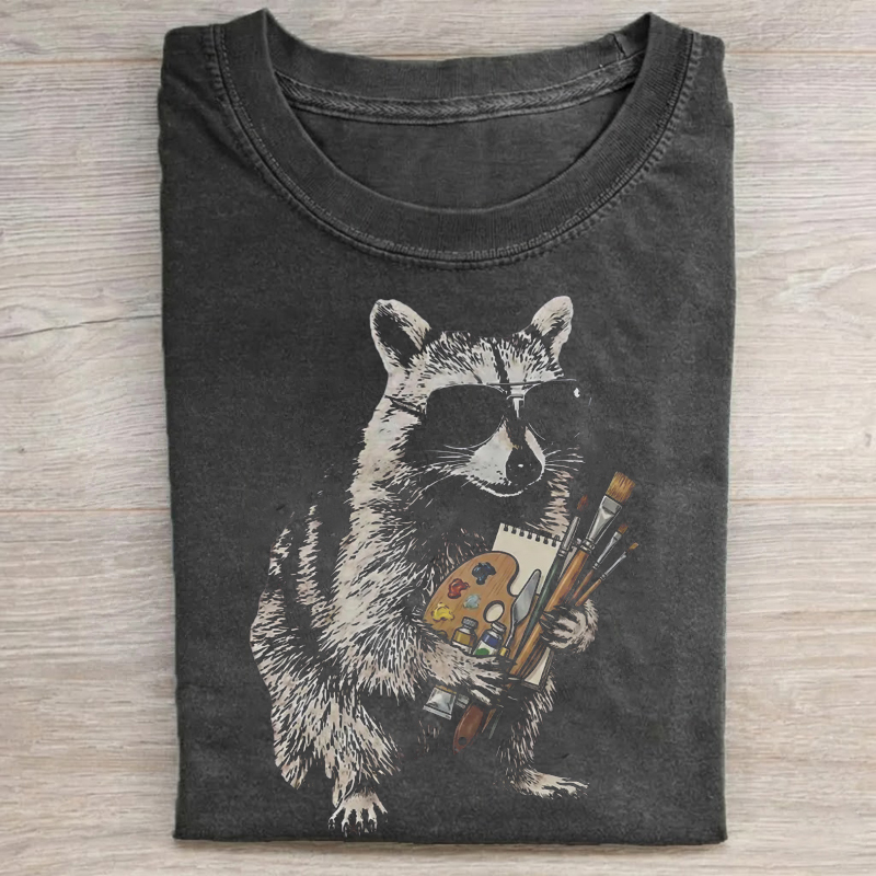 Art Teacher Raccoon T-Shirt