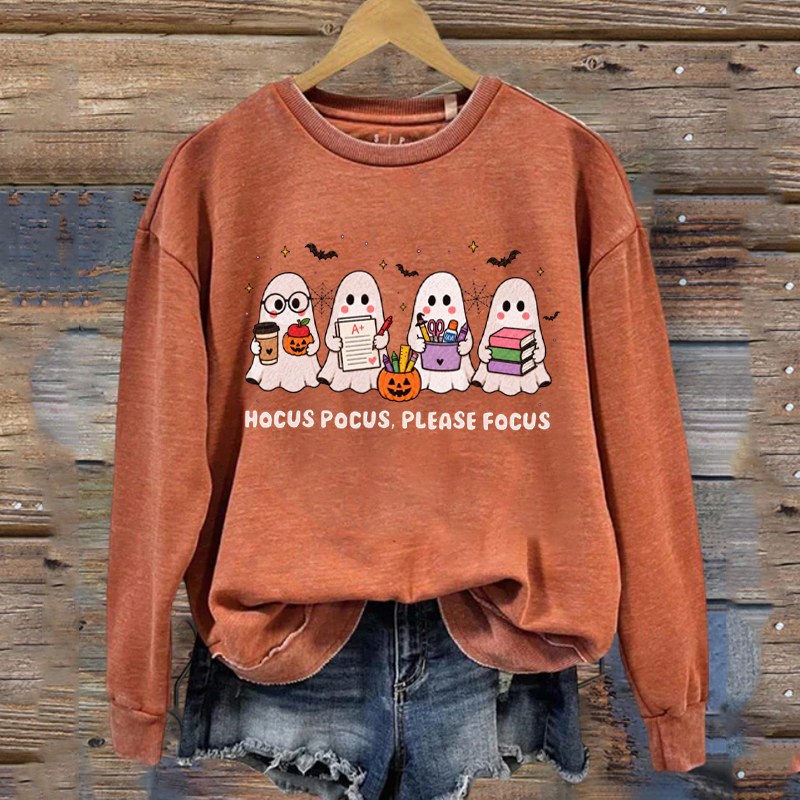 Funny Teacher Ghost Halloween Sweatshirt