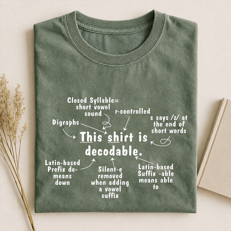 This Shirt Is Decodable Structured Literacy Reading Teacher T-Shirt