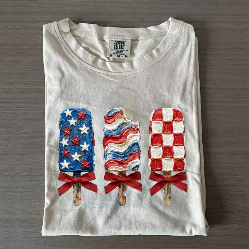 Patriotic Popsicle 4th Of July Graphic T-Shirt
