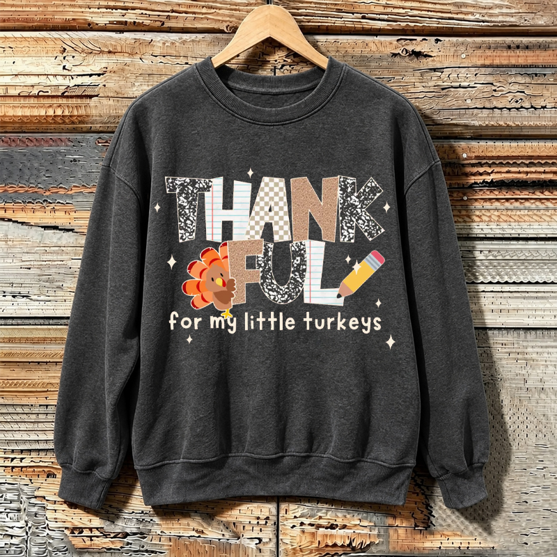 Thankful Fall Turkey Teacher Sweatshirt