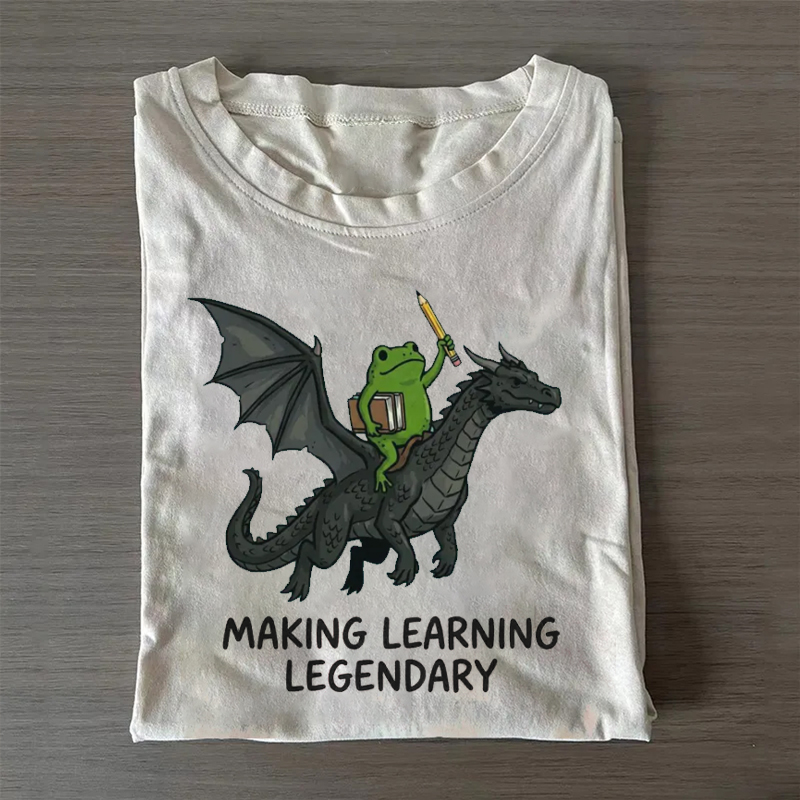 Making Learning Legendary Funny Frog Teacher T-Shirt