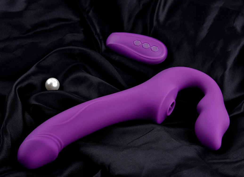 Soul kiss Air pulse tongue remote control strapless strap-on