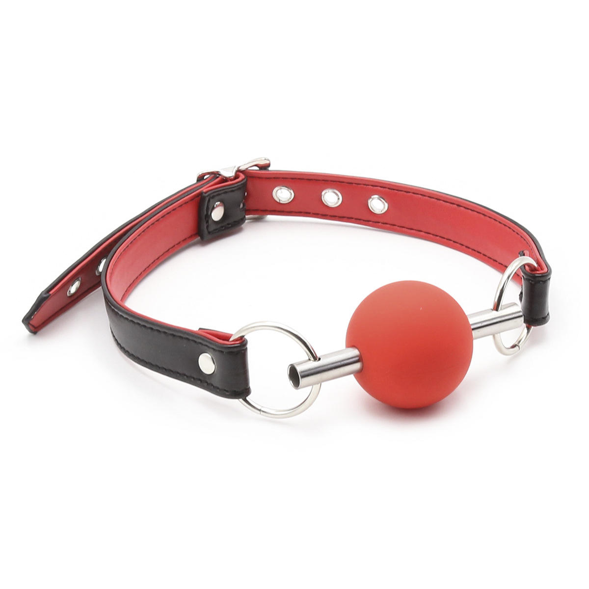 Silicone Ball Gag With Leather Straps