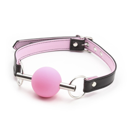 Silicone Ball Gag With Leather Straps