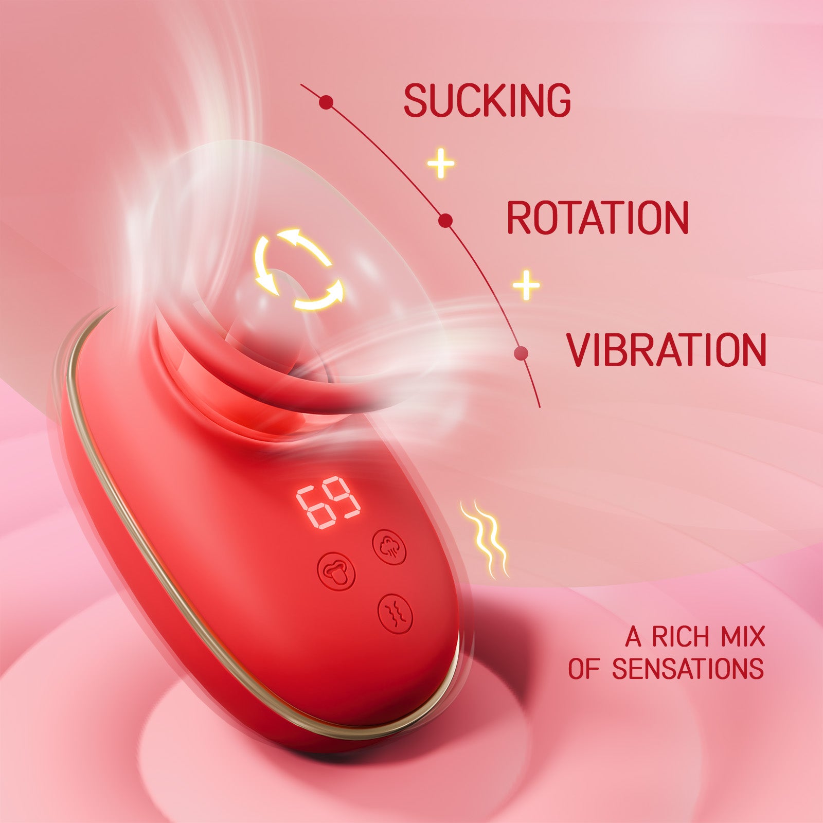 Clitoral Sucking Vibrator - Customizable Stimulation with 9 Licking & Vibrating Patterns