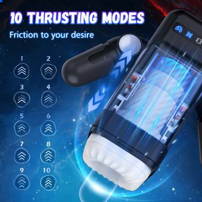 BestGSpot Joy of Stick Game Cup Male Masturbator with 7 Thrusting Settings, 10 Vibrations & 2 Heating Levels