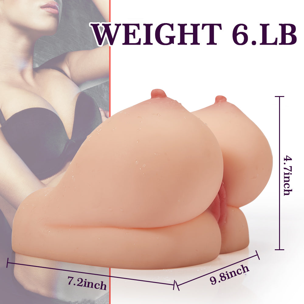 6.8 lb Realistic Massive G-Cup Big Boobs Swollen Pussy Ass Male Masturbator