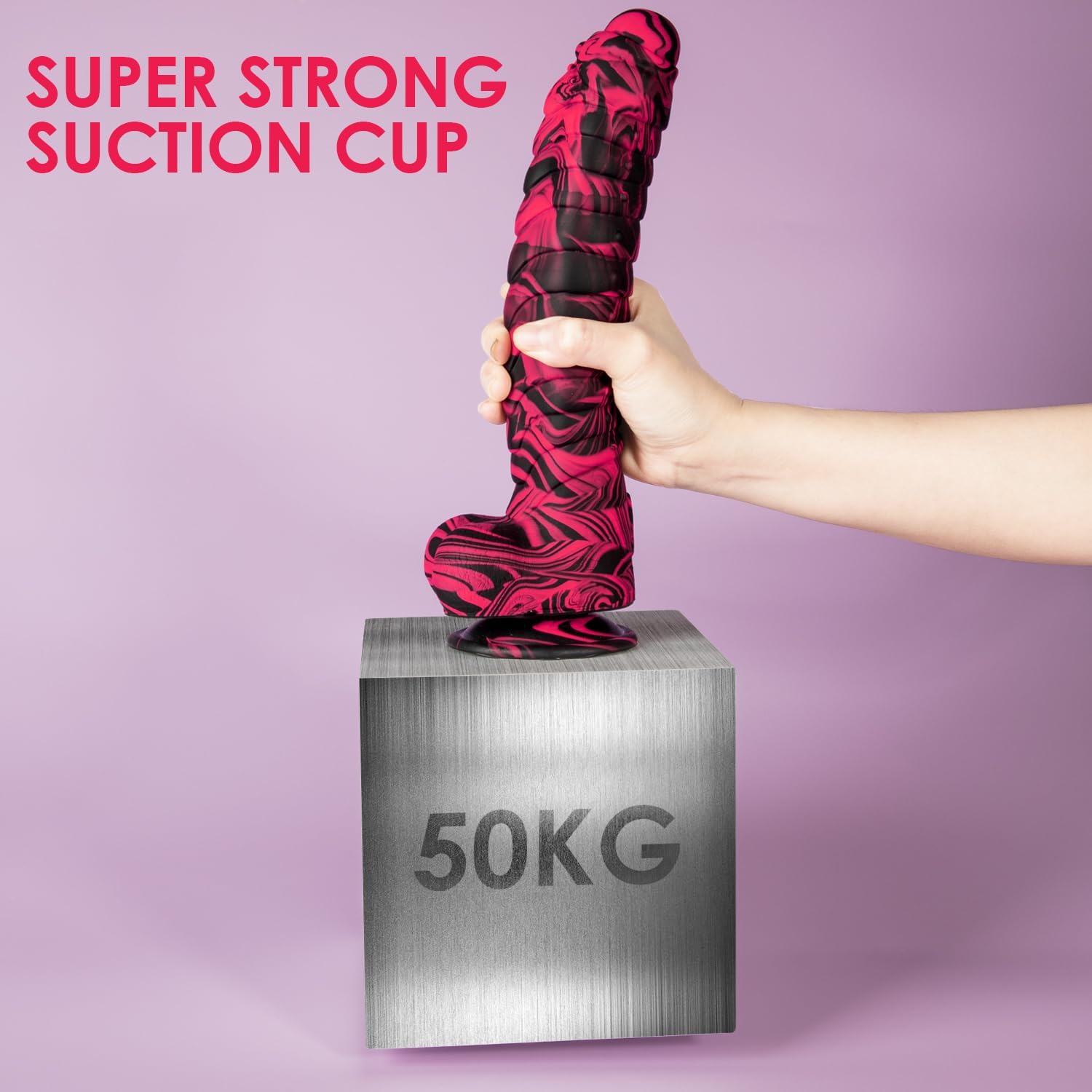 8.26 inch Huge Realistic Dildo - Colorful Dildo with Strong Suction Cup for Hands