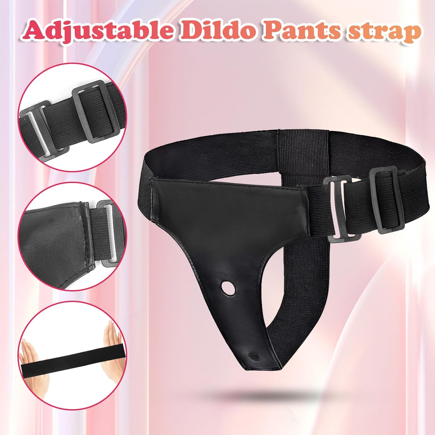 Adjustable Strapless Strap On Harness with Dual Realistic Dildos