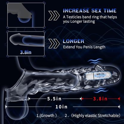 Bestgspot Vibrating Penis Sleeve & Cock Ring - Couples Pleasure Toy