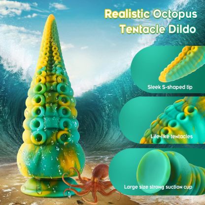 Tentacle Realistic Dildo for Women: 8.7" Big Anal Dildo with Strong Suction Cup