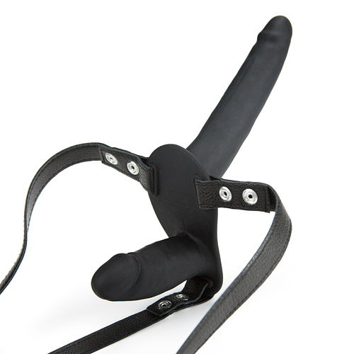 Vegan dual harness Double dildo strap-on