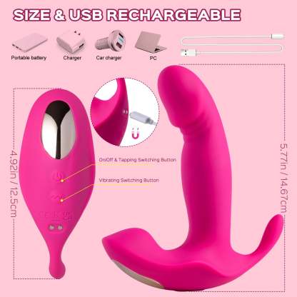 Norah - Remote Control Wearable Clit Massager Vibrating Tapping G-spot Vibrator