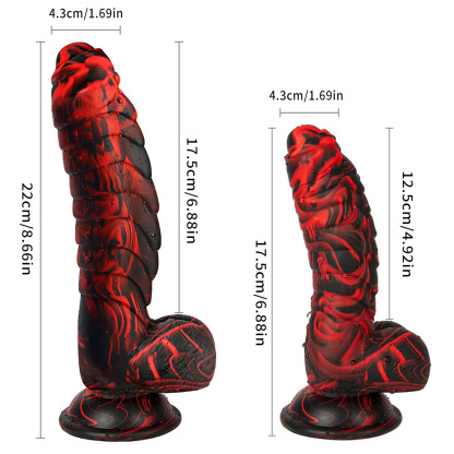 8.26 inch Huge Realistic Dildo - Colorful Dildo with Strong Suction Cu