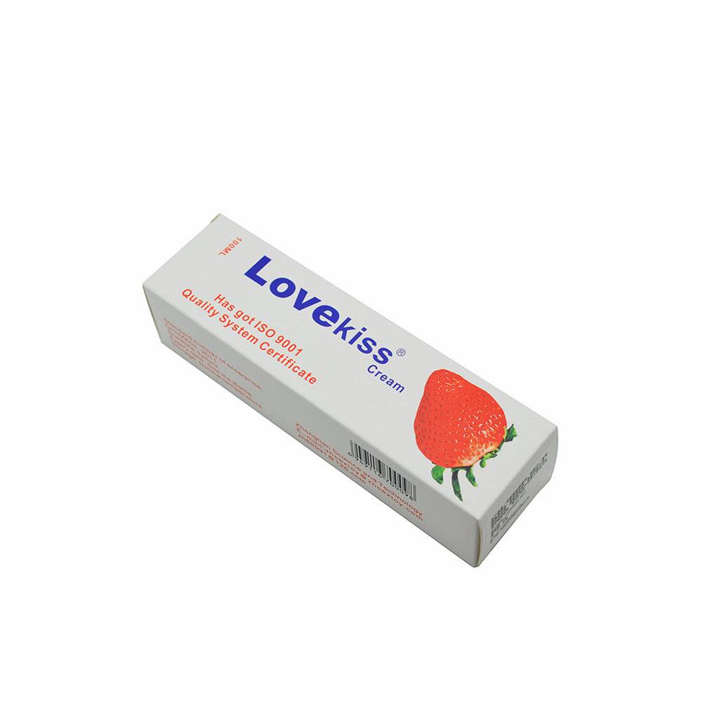 LoveKiss Strawberry Cream Edible Flavored Lubricant Vaginal Anal Lubricant 100ml