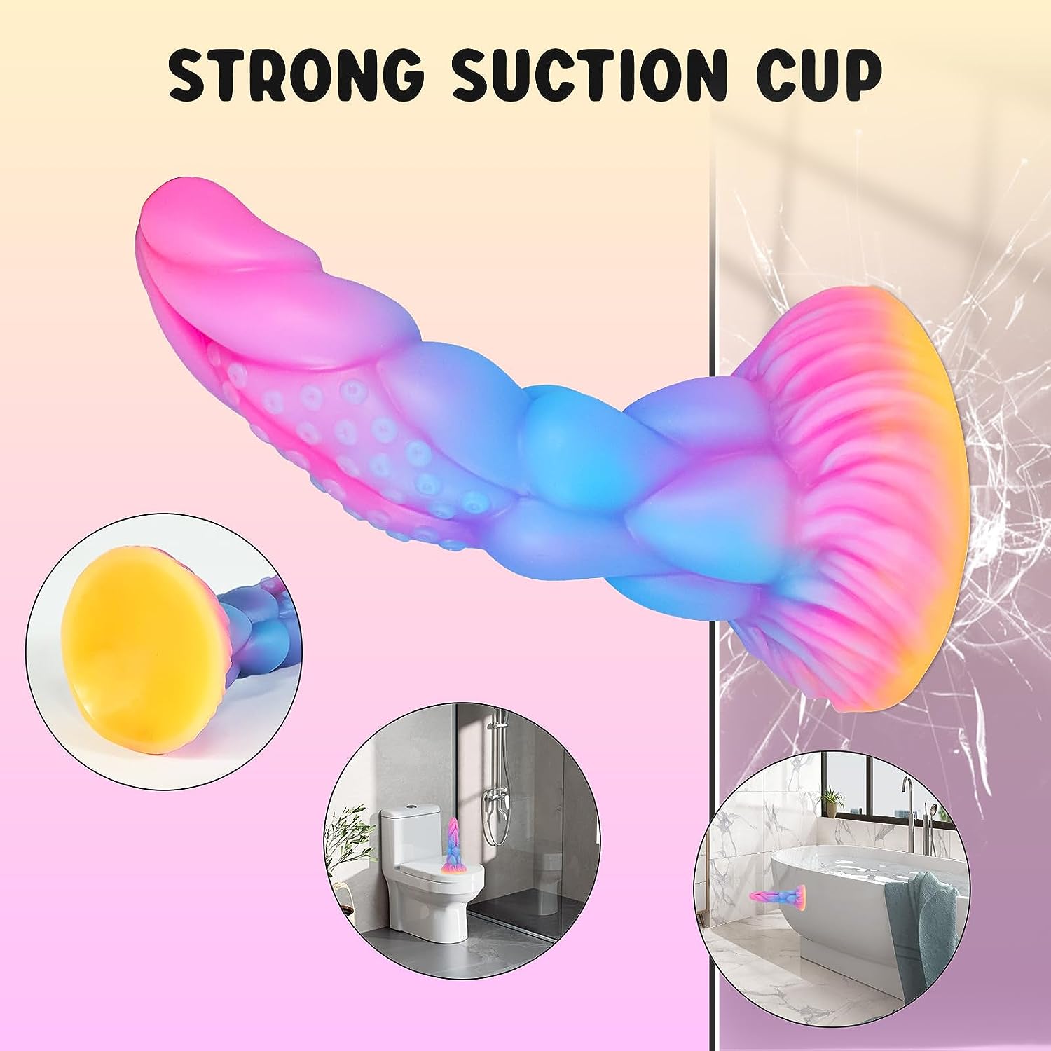 Realistic Monster Silicone Dildo for Women-8.3 inch Anal Dildos Huge Thick Dildo with Strong Suction Cup