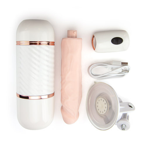 Spirit sex machine Thrusting vibrator with suction cup