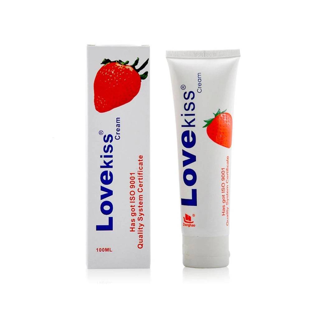 LoveKiss Strawberry Cream Edible Flavored Lubricant Vaginal Anal Lubricant 100ml
