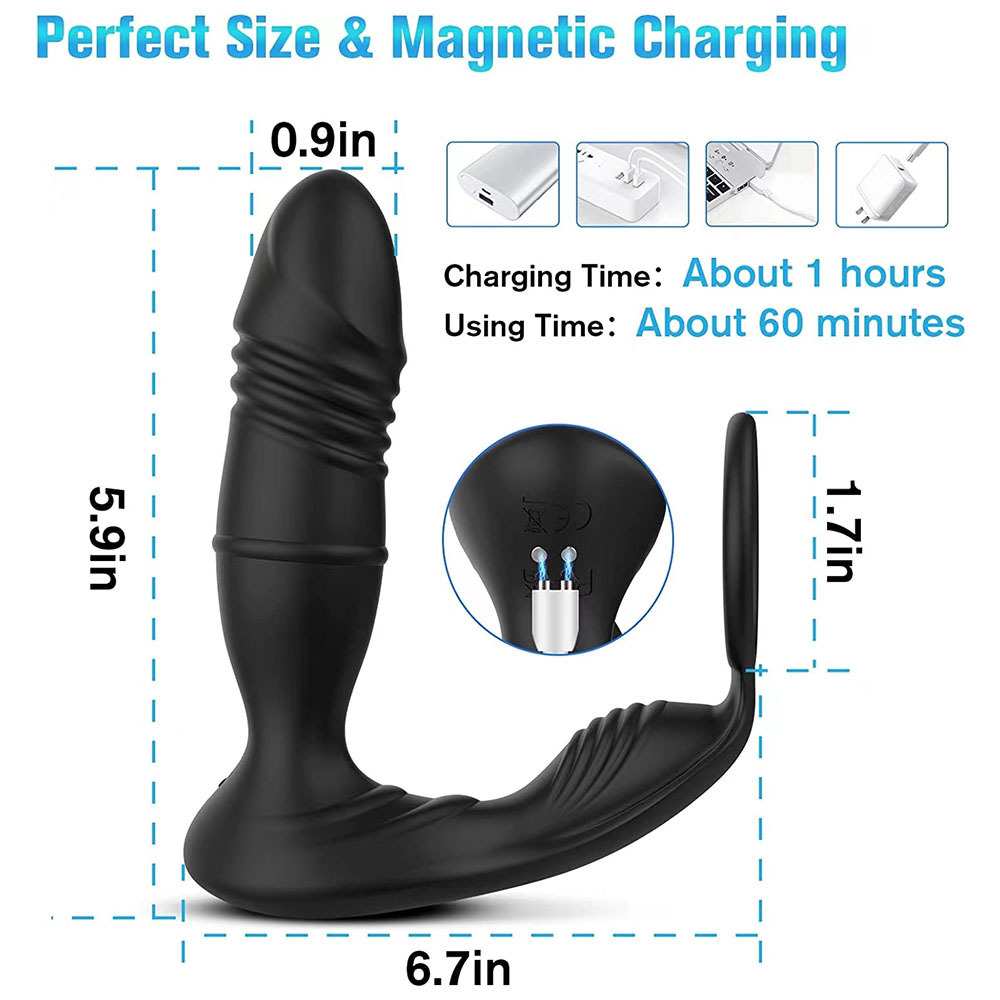 Luca - Thrusting Prostate Massager with Cock Ring