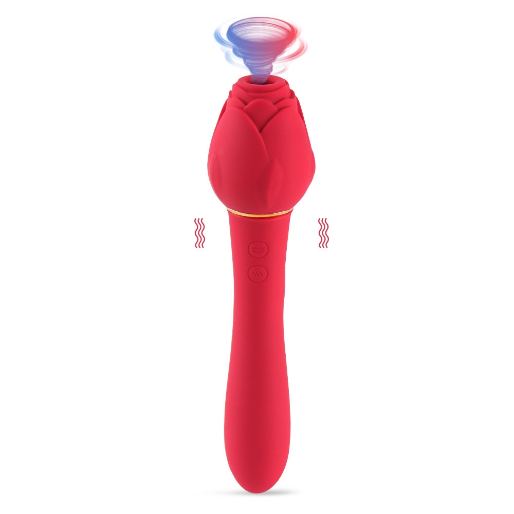 Upgraded Rose Clitoral Licking G Spot Vibrator - 2-in-1 Dual Stimulation