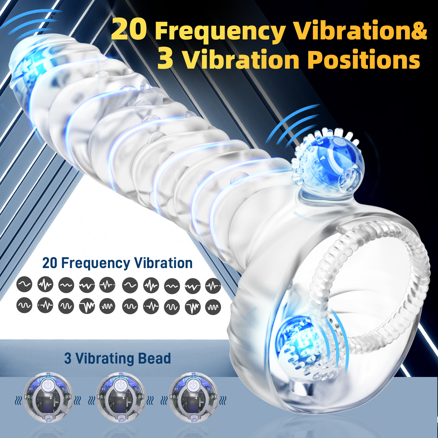 Vibro maximiser Vibrating penis extension