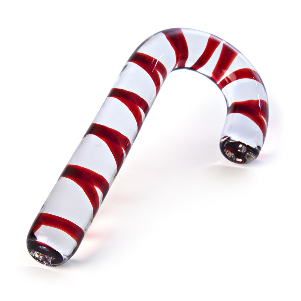 Sweet candy cane Classic glass dildo