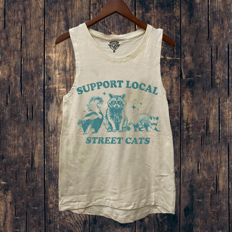Support Your Local Street Cats Graphic Tank Top