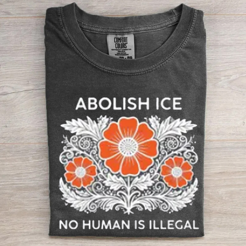Comfort Colors Floral Abolish ICE T-Shirt