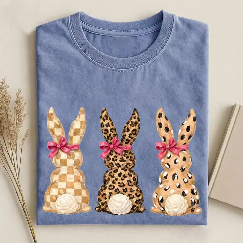 Leopard Bunny Easter T-shirt