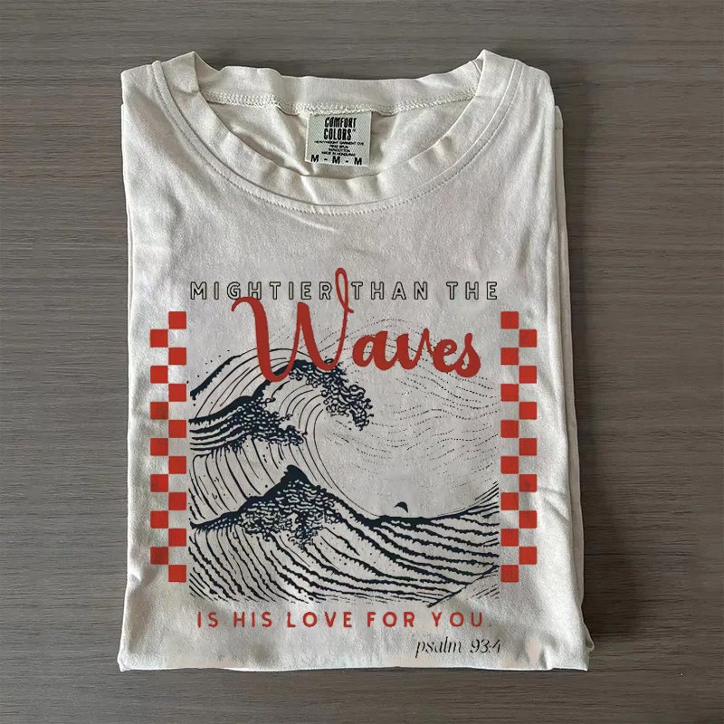 Mightier than the Waves Psalm 93:4 Cropped T-shirt