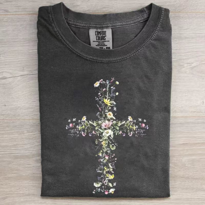 Floral Cross T-shirt