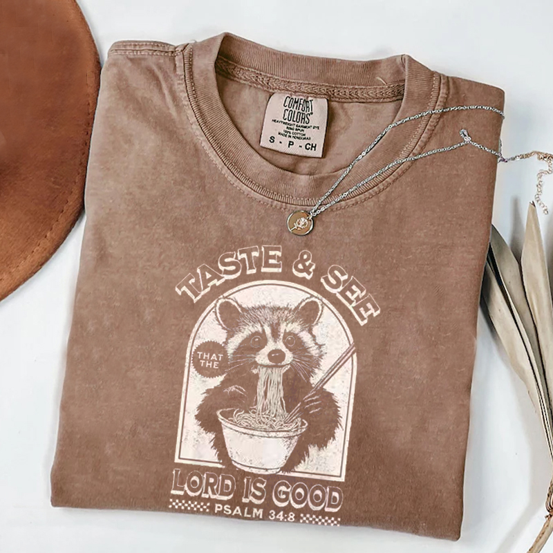 Christian Raccoon Ramen T-shirt