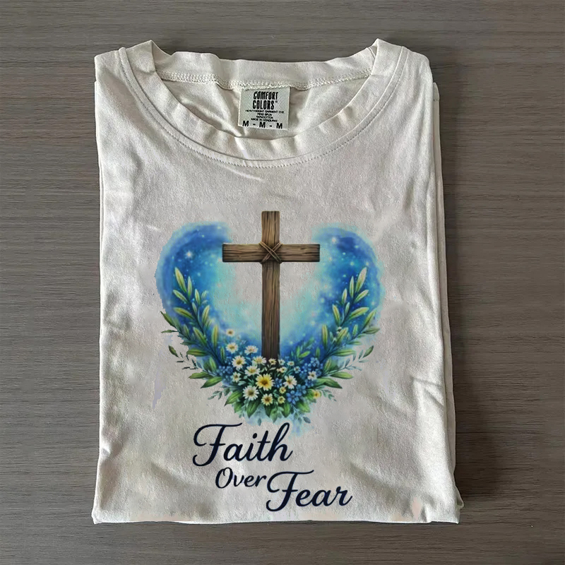 Faith Over Fear Christian T-shirt