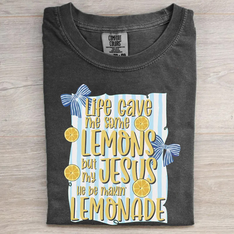 Life Gave Me Lemons Jesus Made Lemonade Inspirational Easter Spring Faith T-shirt