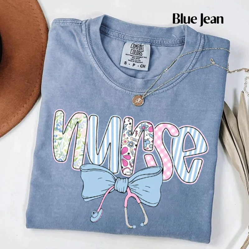 Floral Nurse T-shirt