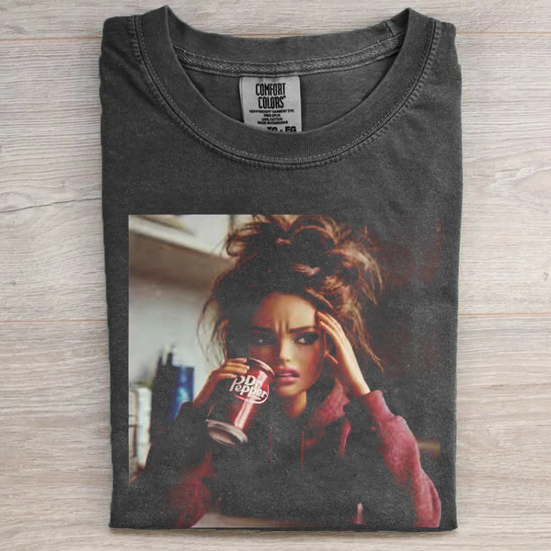 Stressed Doll Face Meme T-shirt