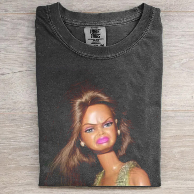 Funny Retro Doll Graphic T-shirt
