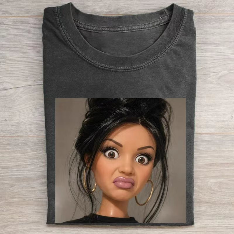 Funny Side Eye Doll T-shirt