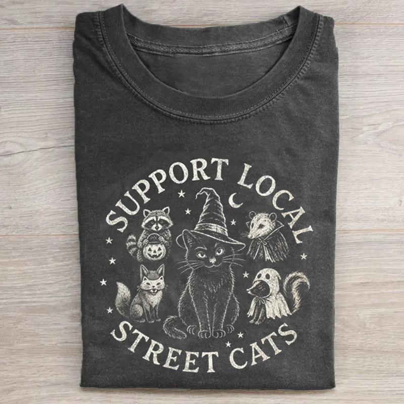 Support Local Street Cats Graphic T-shirt