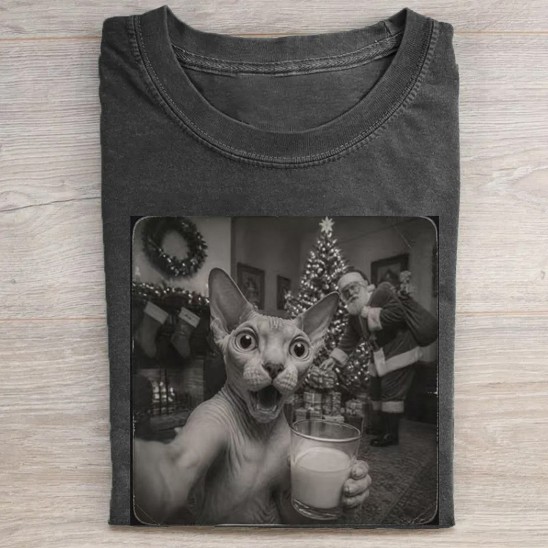 Funny Christmas Sphynx Cat T-shirt