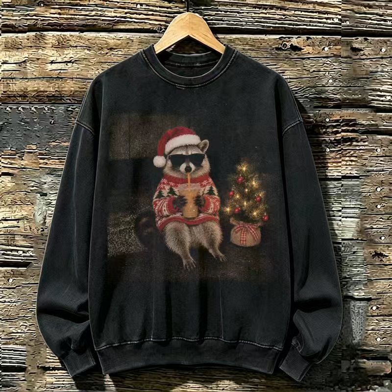 Christmas Raccoon Sweatshirt