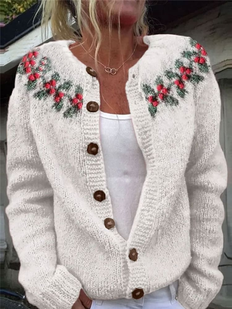 Women's Christmas Tree Knitted Cardigan