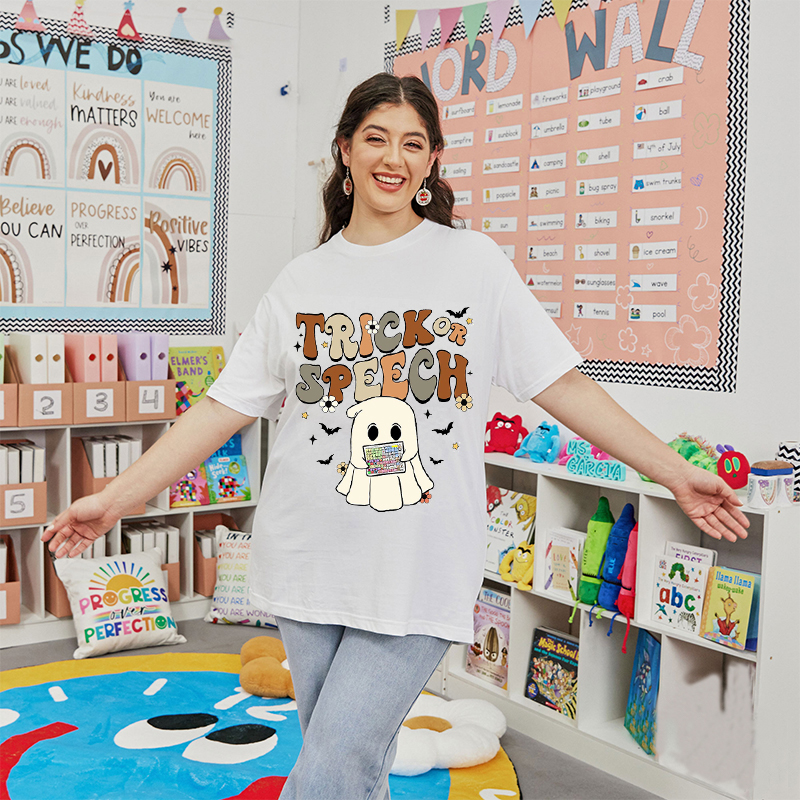 Trick Or Speech SLP Teacher T-Shirt